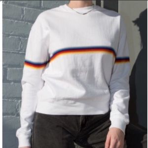 Brandy Melville rainbow Striped Sweatshirt